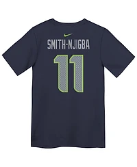 Nike Preschool Jaxon Smith-Njigba College Navy Seattle Seahawks Super Bowl Lx Patch Name & Number T-Shirt