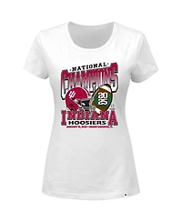 '47 Brand Women's White Indiana Hoosiers College Football Playoff 2025 National Champions Plus T-Shirt