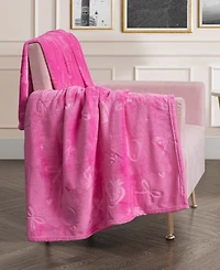 Juicy Couture Embossed Plush Oversized Throw, 60" x 70"