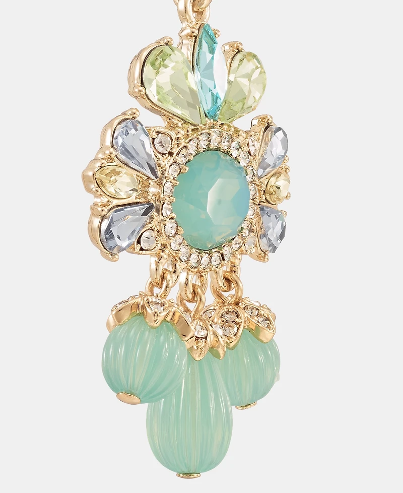 Marchesa Stone Cluster Flower Chandelier Earrings
