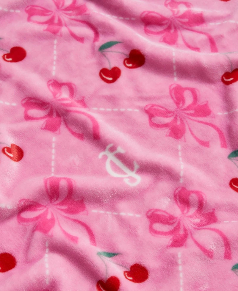 Juicy Couture Oversized Plush Throw, 60" x 70"