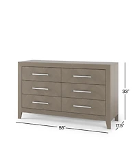 Child Craft Kieran Drawer Double Dresser, Crescent