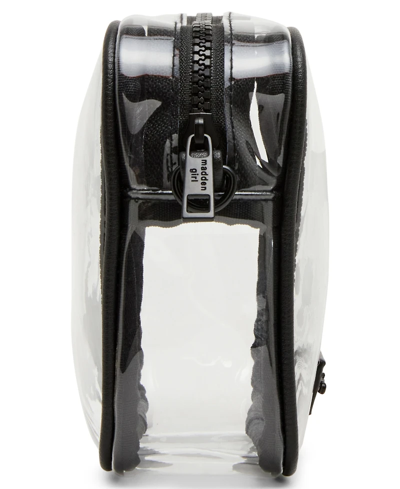 Madden Girl Ryann Clear Vinyl Camera Crossbody Bag