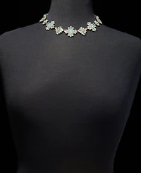 Marchesa Stone Cluster Flower Statement Collar Necklace, 16" + 3" extender