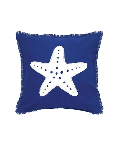 C&F Home Aqua Palm Tree Tufted Fringed Throw Pillow