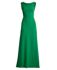 Tadashi Shoji Women's Plaza Drape Back Gown
