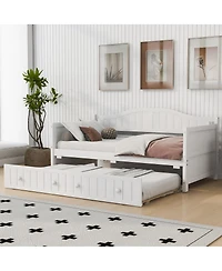 Streamdale Furniture Twin Wooden Daybed with Trundle