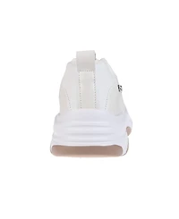 bebe Women's Sneaker with Chunky Outsole and Mixed Material Upper