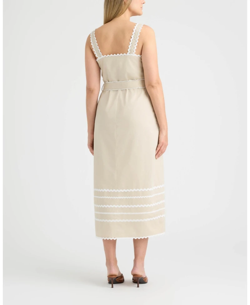Ellen Tracy Women's Ric Rac Midi Dress