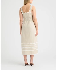 Ellen Tracy Women's Ric Rac Midi Dress