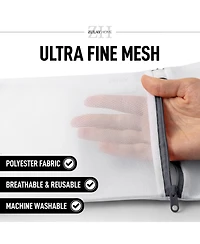 Zulay Kitchen 5 Pack Mix Size Reusable Mesh Laundry Bags for Delicates and Washing Machine (2 Small, 2 Medium, 1 Large)