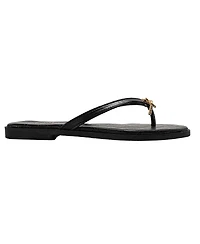 bebe Women's Bow Charm Flat Sandals