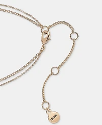 Dkny Jet Two Row Cabachon Pendant Necklace