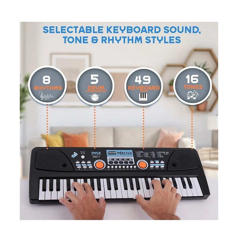 Portable Piano Keyboard & Microphone