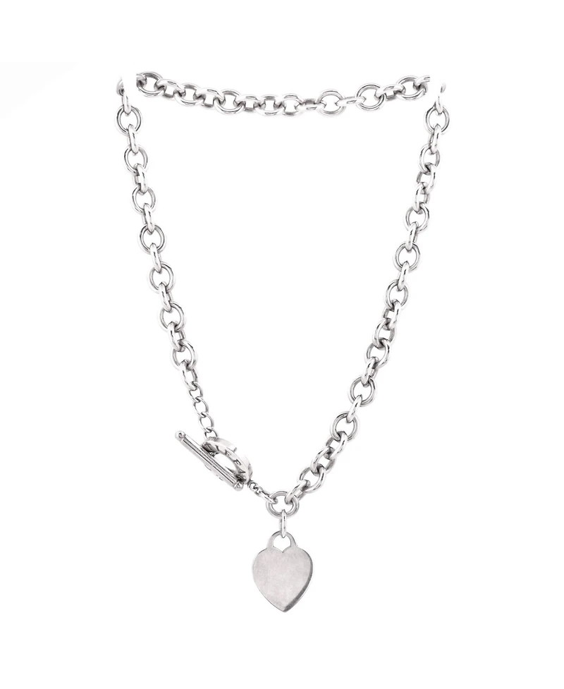 Pre-Owned Tiffany & Co Heart Tag Toggle Chain Necklace