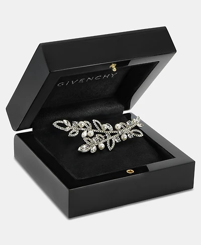 Givenchy Crystal & Imitation Pearl Vine Pin