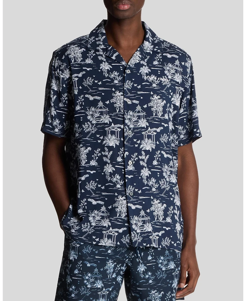 Lyle & Scott Men's Botanical Garden Print Resort Shirt
