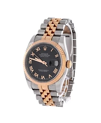 Pre-Owned Rolex Oyster Perpetual Datejust Automatic Watch in Stainless Steel and Rose Gold 36mm