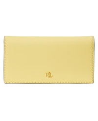 Lauren Ralph Lauren Crosshatch Leather Slim Snapped-Closure Wallet