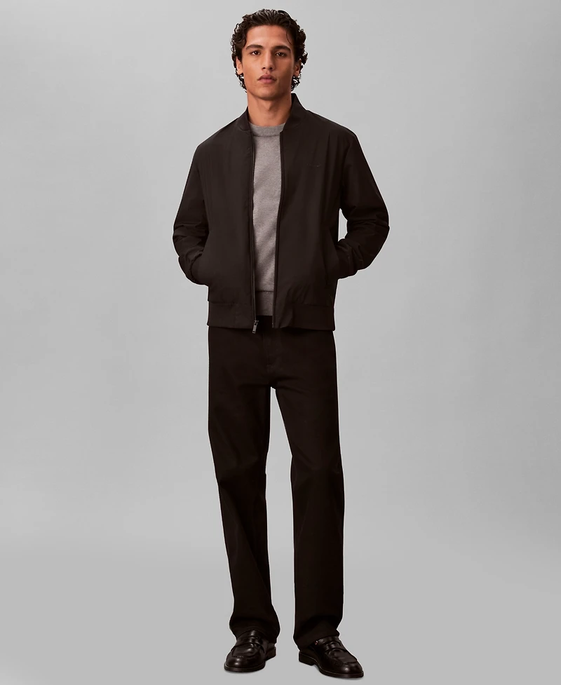Calvin Klein Men's Birdseye Round Collar Bomber Jacket