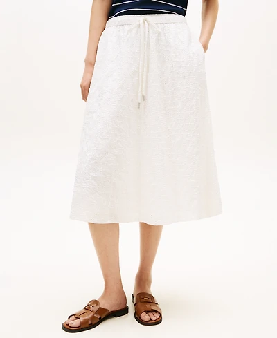 Tommy Hilfiger Women's Broderie Elasticated Waist Skirt