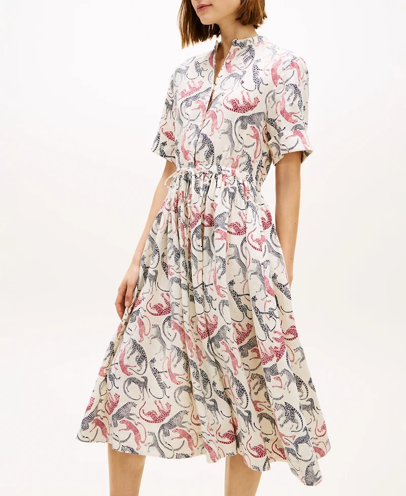 Tommy Hilfiger Women's Essential Collared Midi Shirt Dress