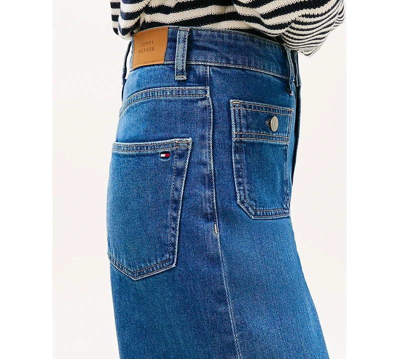 Tommy Hilfiger Women's Wide-Leg High-Rise Jeans