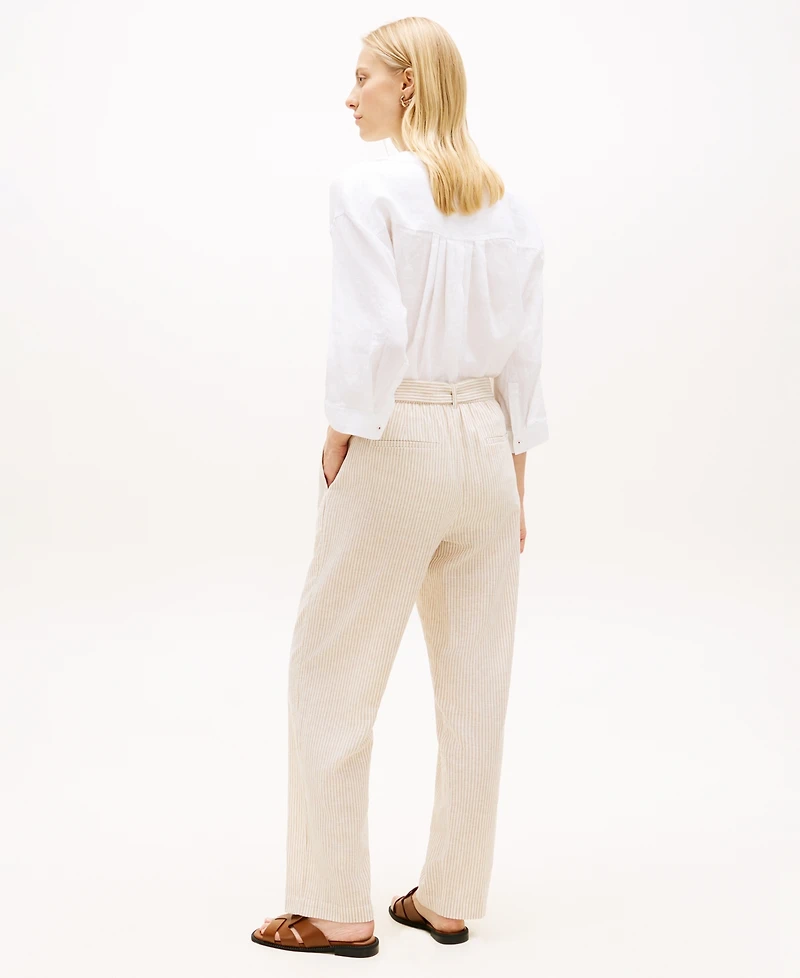 Tommy Hilfiger Women's Belted Tapered Pants