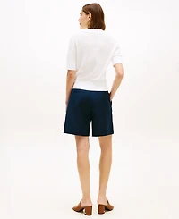 Tommy Hilfiger Women's Pointelle Short-Sleeve Polo Sweater