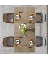 Tribesigns 63-Inch Rectangular Dining Table for 4 to 6, Modern Kitchen Tables with Stylish Metal Trestle Legs