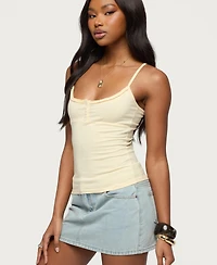 Edikted Women's Oksana Henley Tank Top