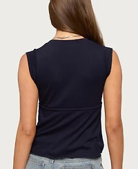 Edikted Women's Rusanna V Neck Babydoll Top