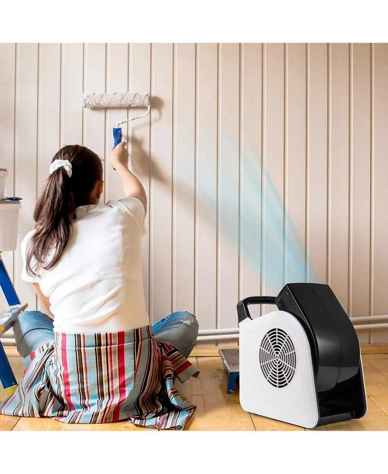 Utility Air Mover Blower Fan, 3 Speeds, 185° Pivoting Head, High-Velocity Drying