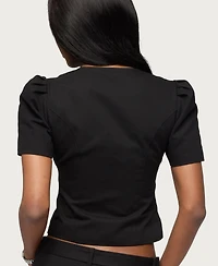 Edikted Women's Thea Twill Button Up Top