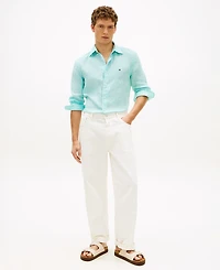 Tommy Hilfiger Men's 100% Linen Bengal Stripe Shirt