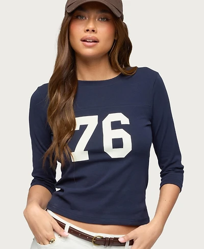 Edikted Women's Seventy Six Quarter Sleeve T Shirt
