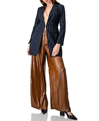 Ivonne Women's Striped Blazer with Patch Pockets