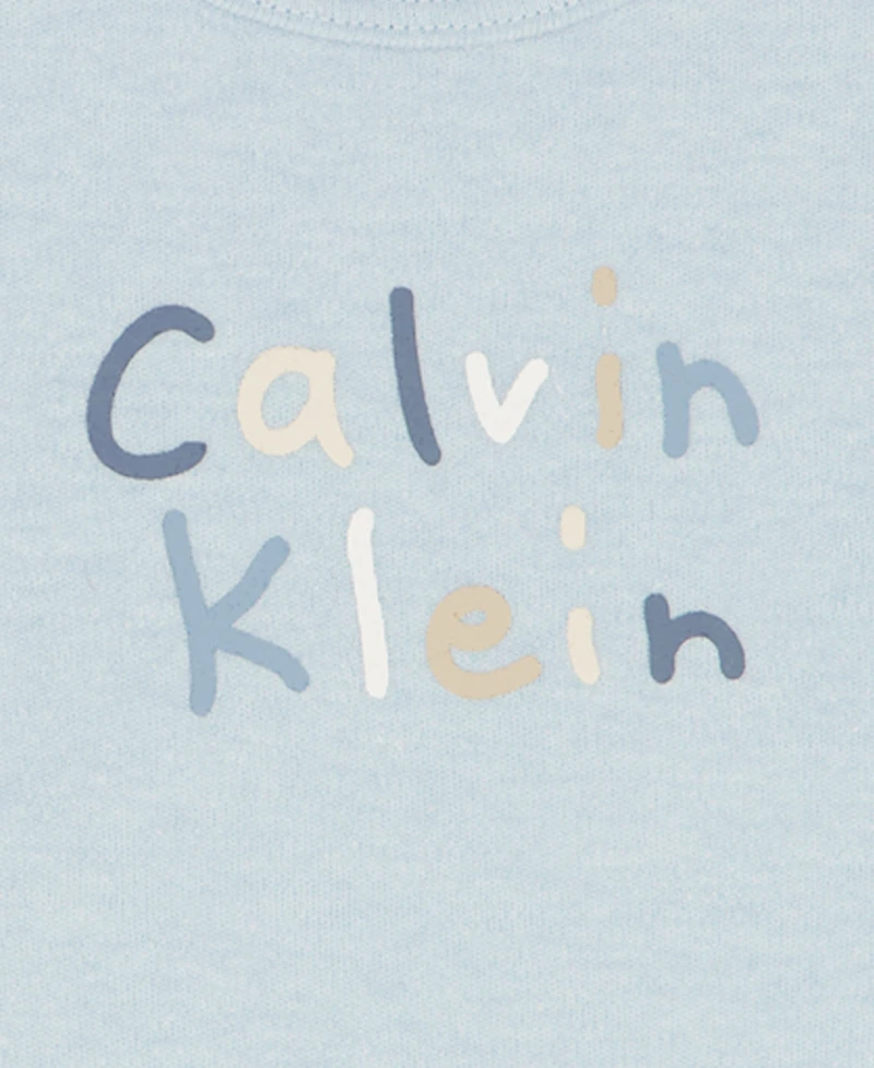 Calvin Klein Baby Boys' Short-Sleeve Bodysuit and Jogger Pants, 2-Piece Set