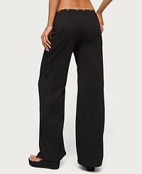 Edikted Women's Bronte Grommet Straight Leg Sweatpants