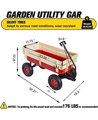 Rainsken Heavy Duty Rolling Garden Wagon