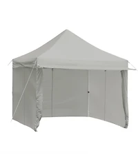 Mecale 10x10 ft Pop-Up Gazebo with 4 Adjustable Heights & Folding Awning
