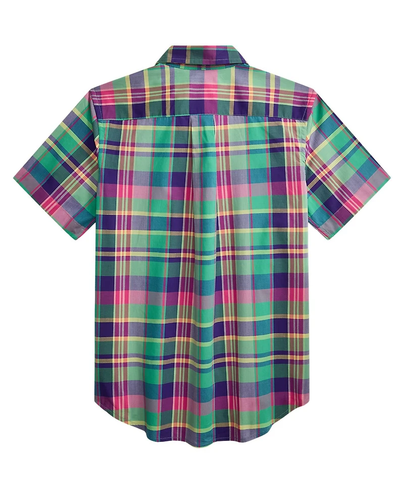 Polo Ralph Lauren Boys 8-20 Gingham Cotton Poplin Short-Sleeve Shirt