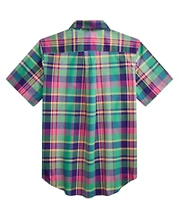 Polo Ralph Lauren Boys 8-20 Gingham Cotton Poplin Short-Sleeve Shirt