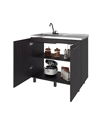Fm Furniture Utility Sink Cabinet with 2 Doors and 3 Shelves