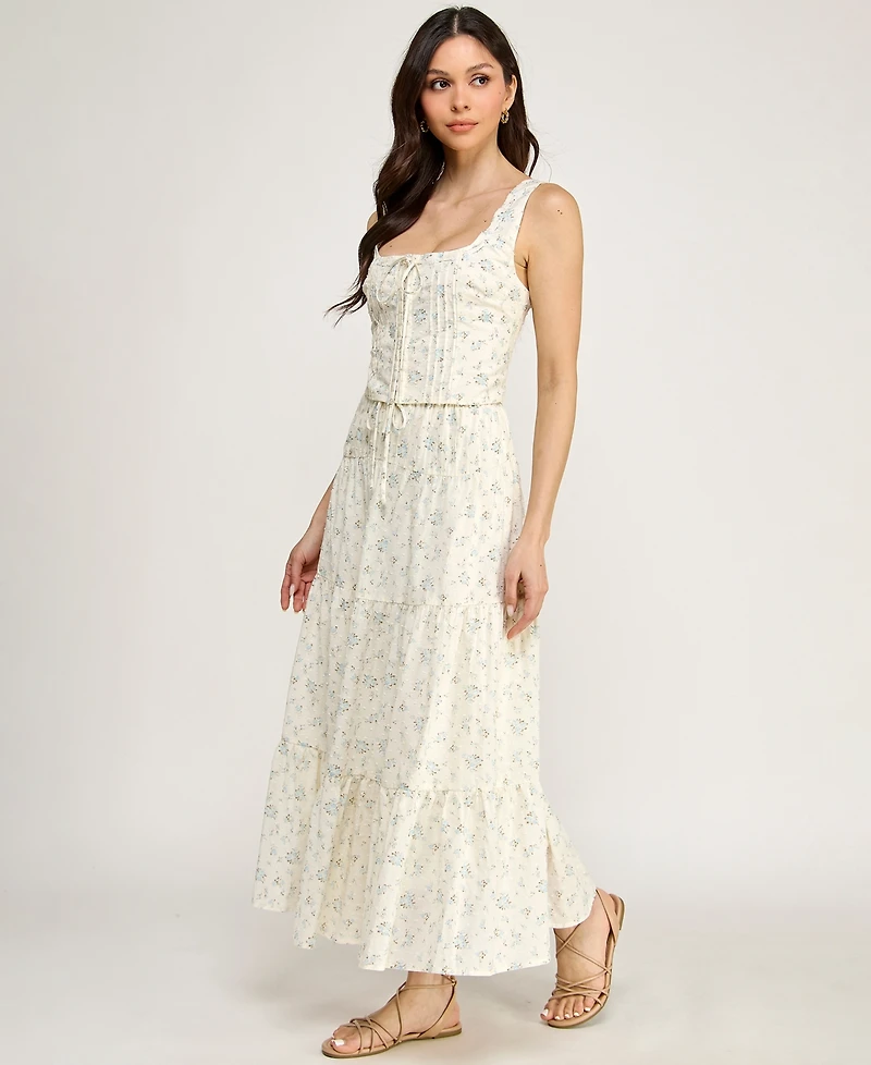 Seni & Cade Women's Floral Sleeveless Top and Midi Skirt, 2-Piece Set