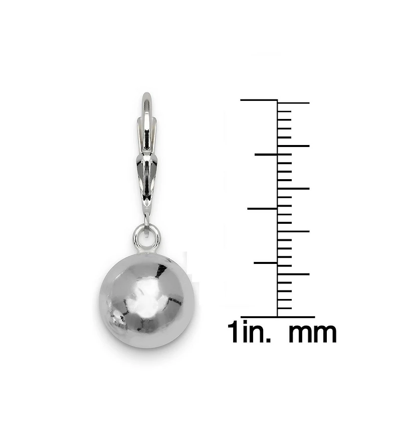 Curata Jewelry Silver Ball Drop Earrings 925 Sterling Silver