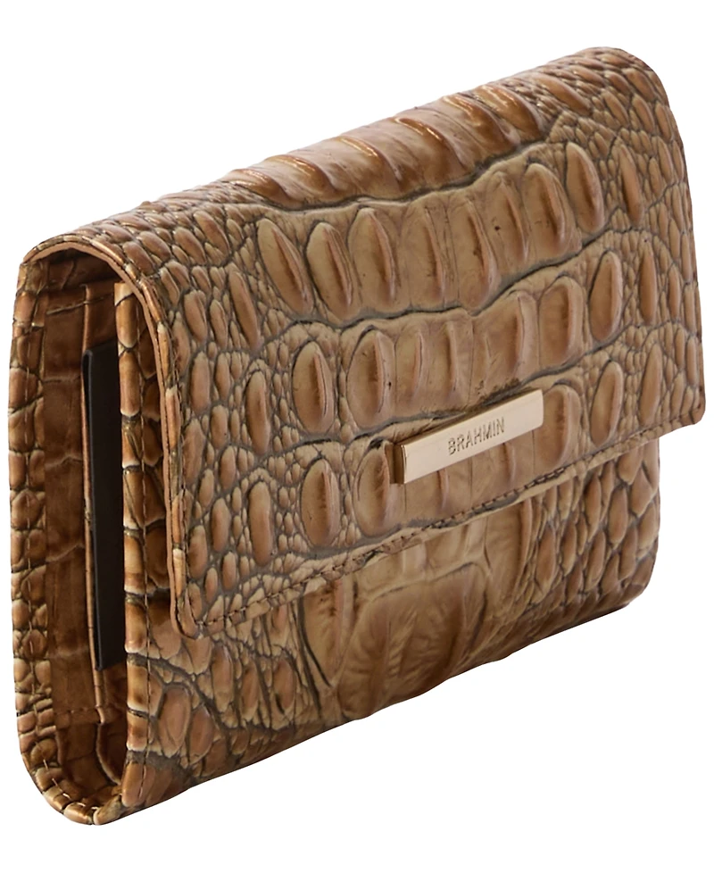 Brahmin Cordelia Embossed Leather Mini Wallet
