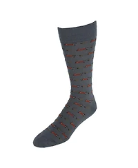 Trafalgar Men's The Hunt Is On Mid-Calf Fox Noevlty Pima Cotton Dress Sock (1 Pair)