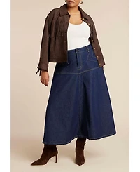 Eloquii Women's Faux Suede Fringe Jacket