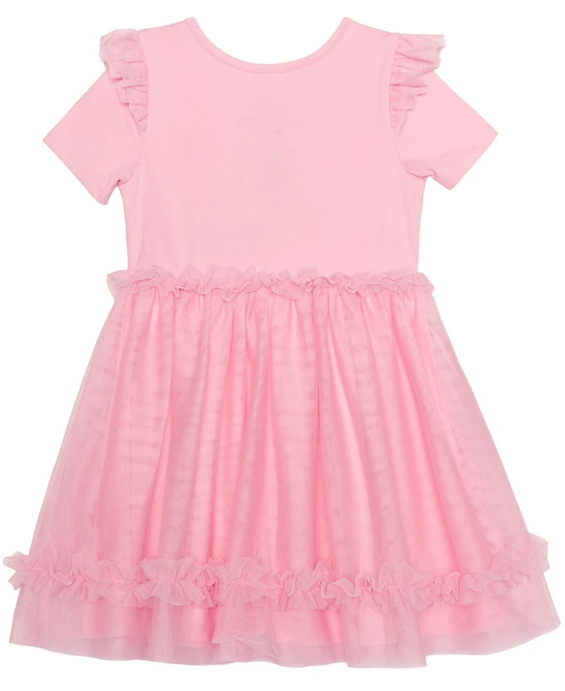 Hybrid Girls' 2T-6X Princesses Crewneck Cap-Sleeve Dress